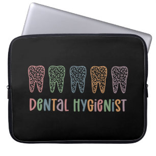 Dental Hygienist   RDH Dentist Leopard teeth gifts Laptop Sleeve