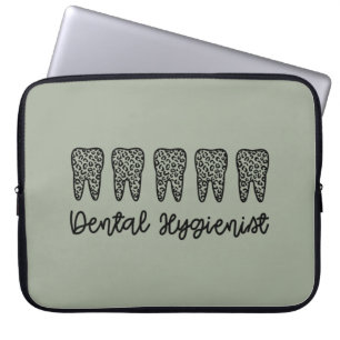 Dental Hygienist   RDH Dentist leopard teeth gifts Laptop Sleeve
