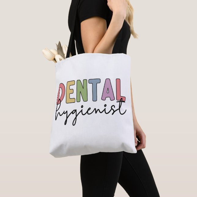 Dental Hygienist RDH Registered Dental Hygienist Tote Bag (Close Up)