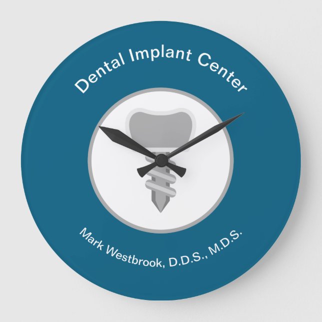 Dental Implants Theme Waiting Room Wall Clocks (Front)