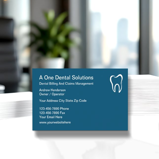 Dental Medical Billing Claims Business Card (Creator Uploaded)