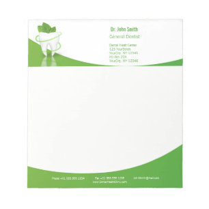 Dental Medical Mint Leaf Tooth - Notepad