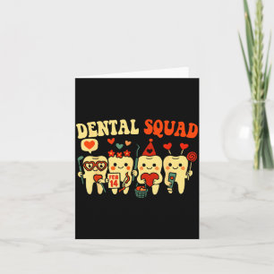 Dental nurse squad valentine's day teeth hygienic card