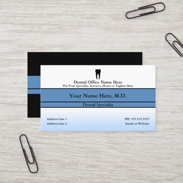 dental office business card (Front/Back In Situ)