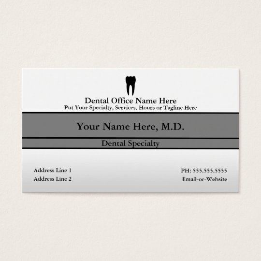 dental office business card