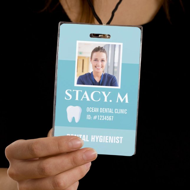Dental Office Dentist Assistant Hygienist Photo ID Badge (Creator Uploaded)
