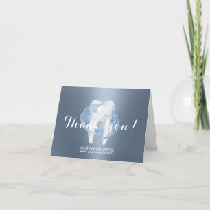 Dental Office Dentist Clean Water Tooth Thank You Card