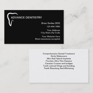 Dental Office Double Side Business Cards