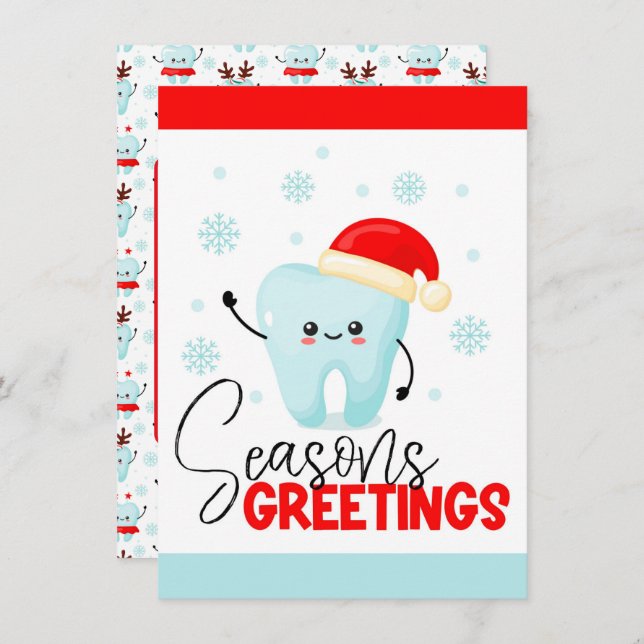 Dental Office Flat Holiday Card (Front/Back)