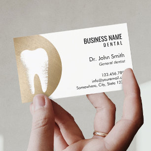 Dental Office Modern Gold Dentist Appointment Card