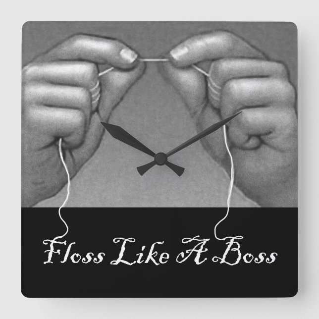 Dental Office Square Wall Clock (Front)