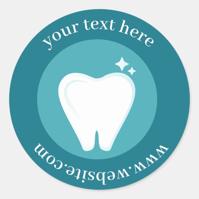 Dental Orthodontist Office Promotional  Classic Round Sticker (Front)