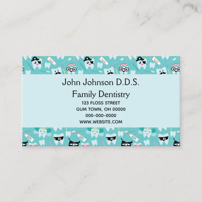 Dental Practice Appointment Card Dentist  (Front)