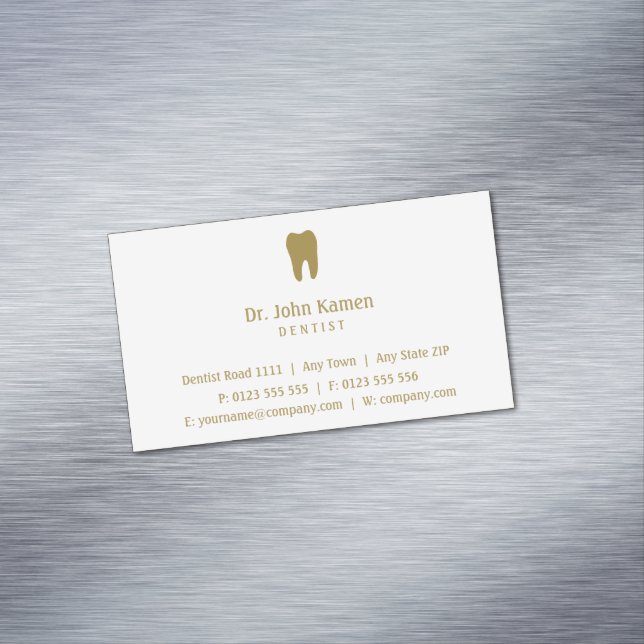 Dental Practice | Golden Dentis Magnetic Business Card (In Situ)