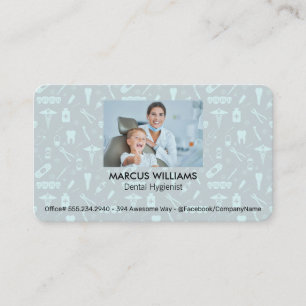 Dental Professional Health Care Pattern Business Card