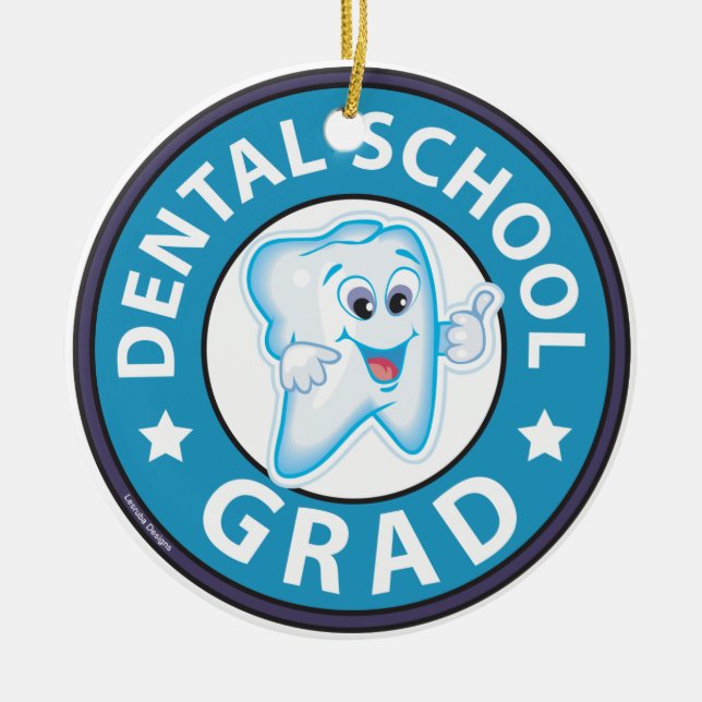 Dental School Graduation Ceramic Ornament (Front)