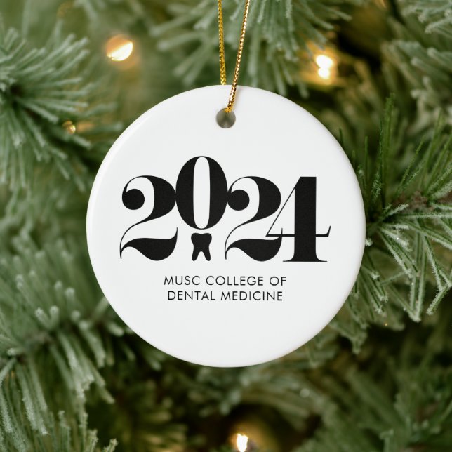 Dental School Graduation Gift Ceramic Ornament (Tree)