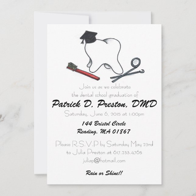 Dental School Graduation Invitation (Front)