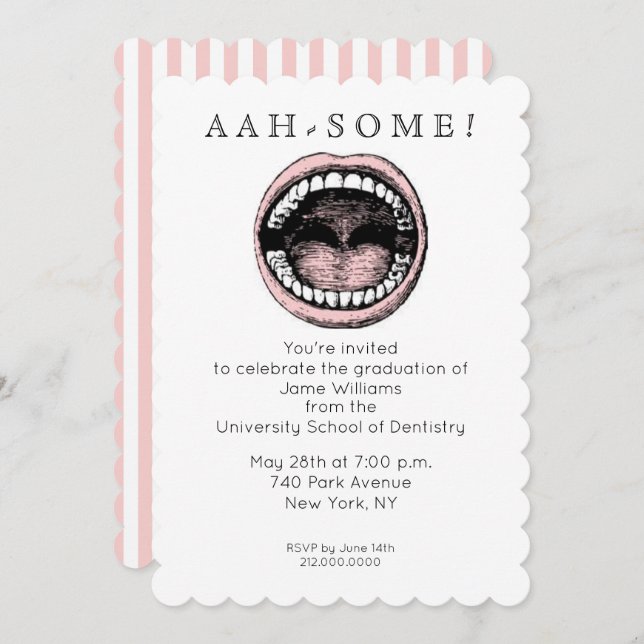 Dental School Graduation Invitation (Front/Back)