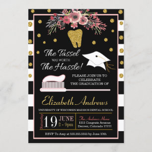 Dental School Graduation Invitation - Floral