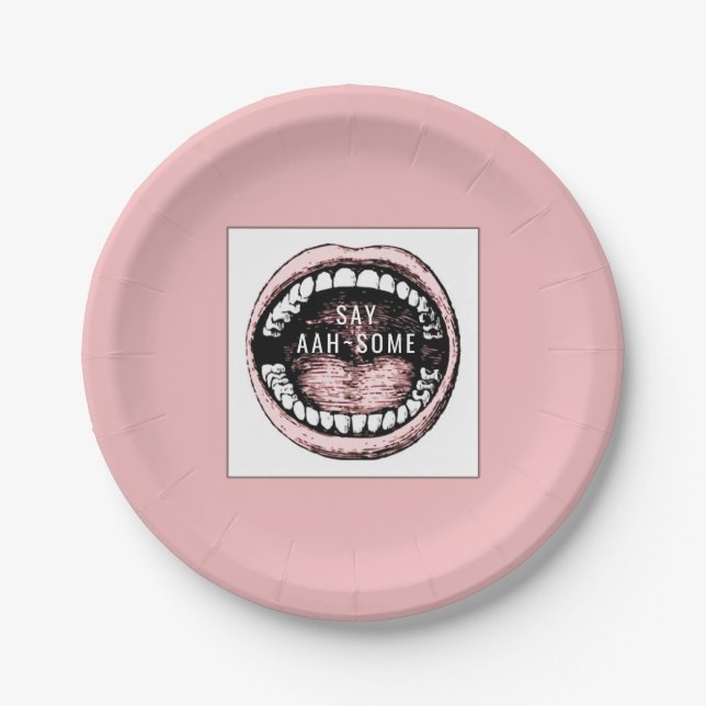 Dental School Graduation Party Paper Plate (Front)