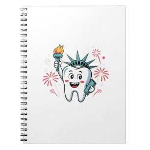 Dental Squad 4th Of July Dentist Funny American Notebook