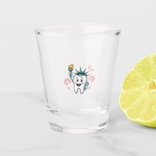 Dental Squad 4th Of July Dentist Funny American   Shot Glass