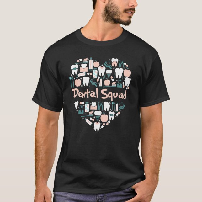 Dental Squad Costume Cute Dentist Office And Hygie T-Shirt (Front)
