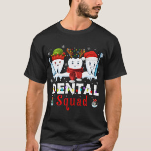 Dental Squad Cute Tooth Christmas Dentist Merry X- T-Shirt