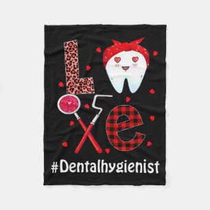 Dental Squad Dentist Happy Valentines Day Dental I Fleece Blanket