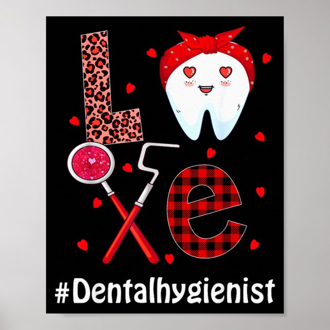 Dental Squad Dentist Happy Valentines Day Dental I Poster (Front)