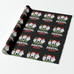 Dental Squad Funny Dentist Christmas Holiday Famil Wrapping Paper
