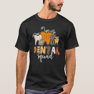 Dental Squad Happy Halloween  Spooky Dental Dentis T-Shirt
