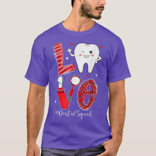 Dental Squad Leopard Tooth Love Dentist Hygienist T-Shirt