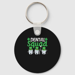 Dental Squad Leprechaun Teeth St Patricks Day Toot Key Ring