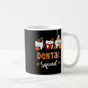 Dental Squad Pumpkin Fall Leaves Tooth Dentist Tha Coffee Mug