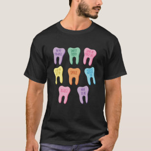 Dental Squad Teeth Dentist Valentine's Day Dental  T-Shirt