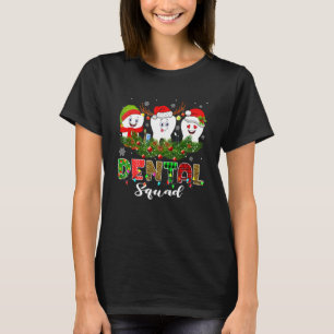 Dental Squad  Teeth Santa Reindeer Christmas Pajam T-Shirt