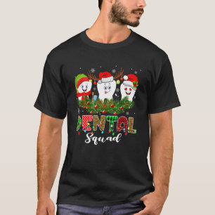 Dental Squad  Teeth Santa Reindeer Christmas Pajam T-Shirt