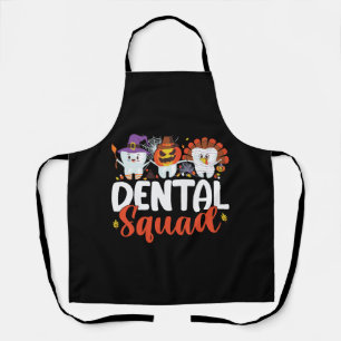 Dental Squad Tooth Dentist Thanksgiving Halloween Apron