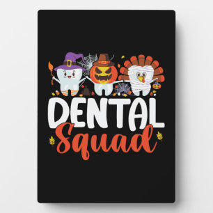 Dental Squad Tooth Dentist Thanksgiving Halloween Plaque