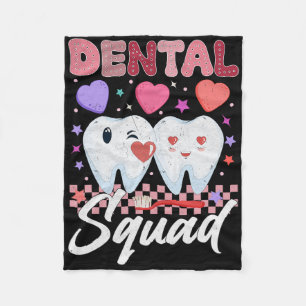 Dental Squad Valentines Dental Istant Valentines T Fleece Blanket