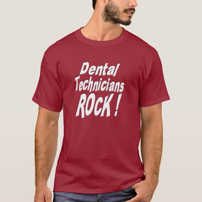 Dental Technicians Rock! T-shirt (Front)