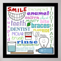 Dental Terms Subway Art