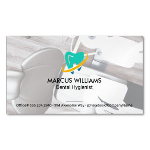 Dental Tools Dentist Office Magnetic Business Card