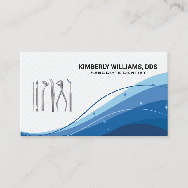 Dental Tools Icon | Health Care Business Card (Front)