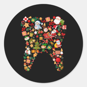 Dental Tooth Dentist For Classic Round Sticker