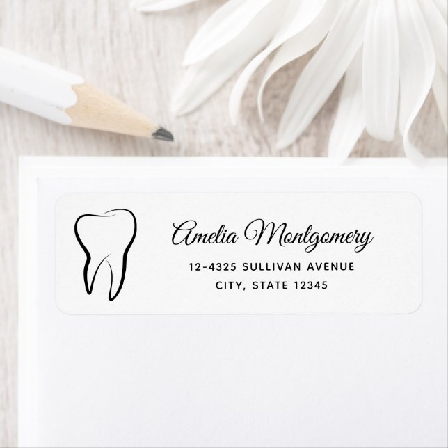 Dental Tooth Dentistry Clinic Medical Address Return Address Label (Insitu)