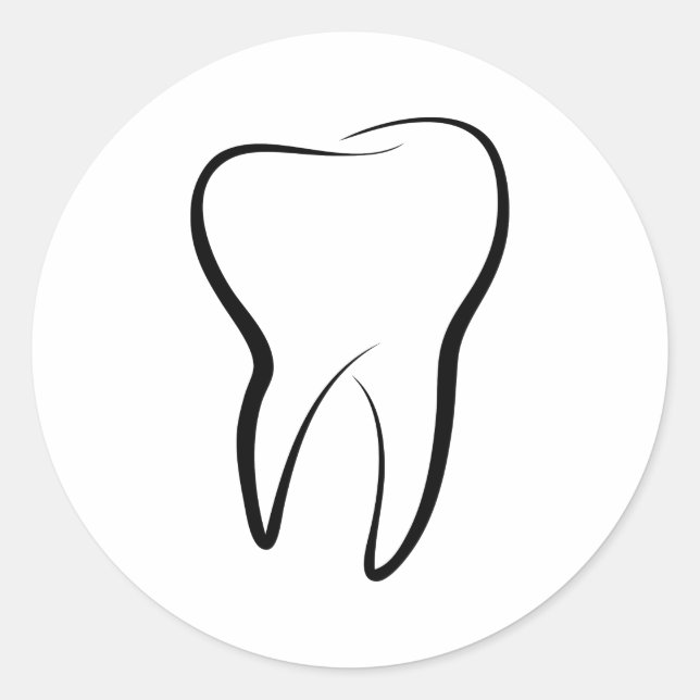 Dental Tooth Dentistry Clinic Medical Graphic  Classic Round Sticker (Front)