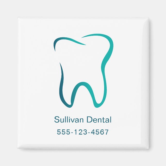 Dental Tooth Dentistry Medical Business Magnet (Front)